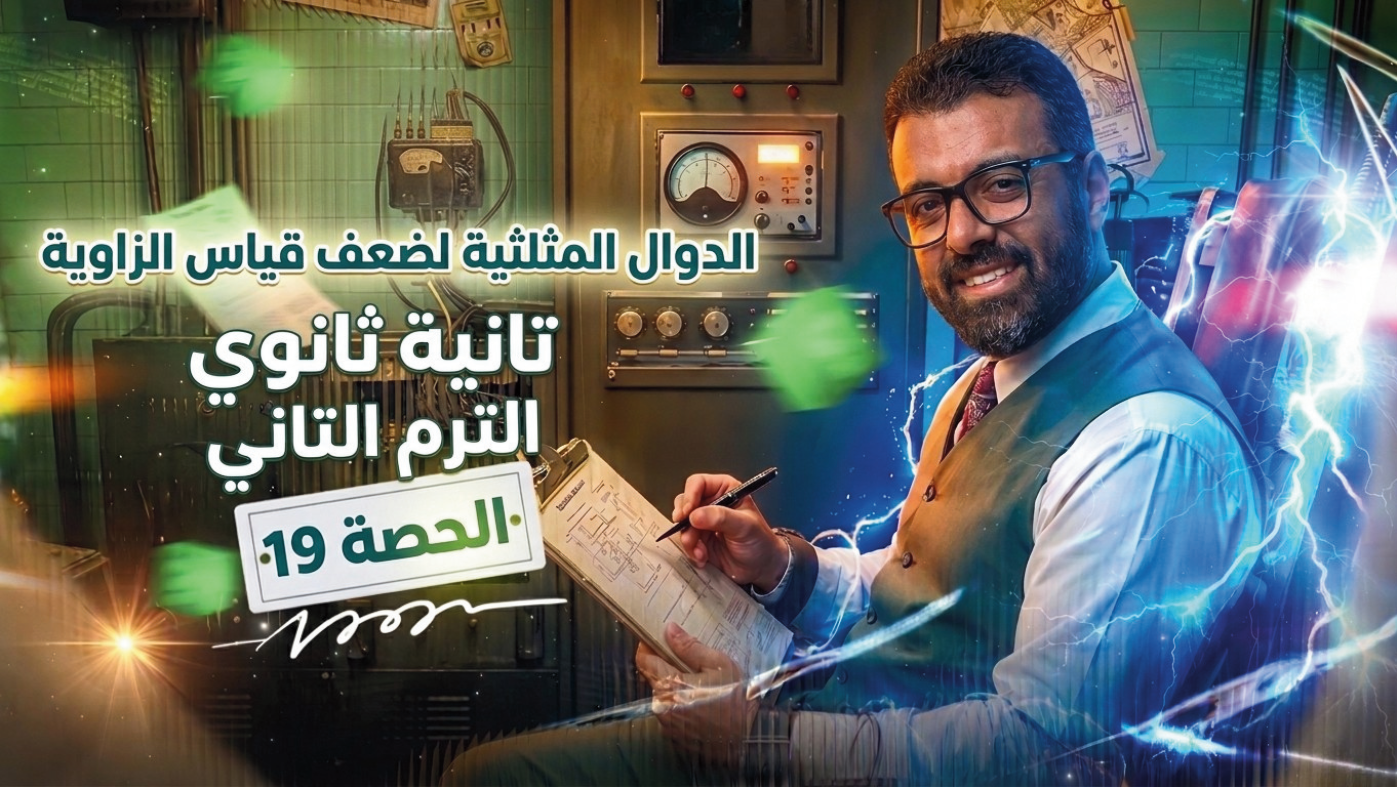 الحصة ال 19 الترم الثاني 2ث بحتة (حل نماذج اختبار إبريل +الدوال المثلثية لضعف قباس الزاوية)