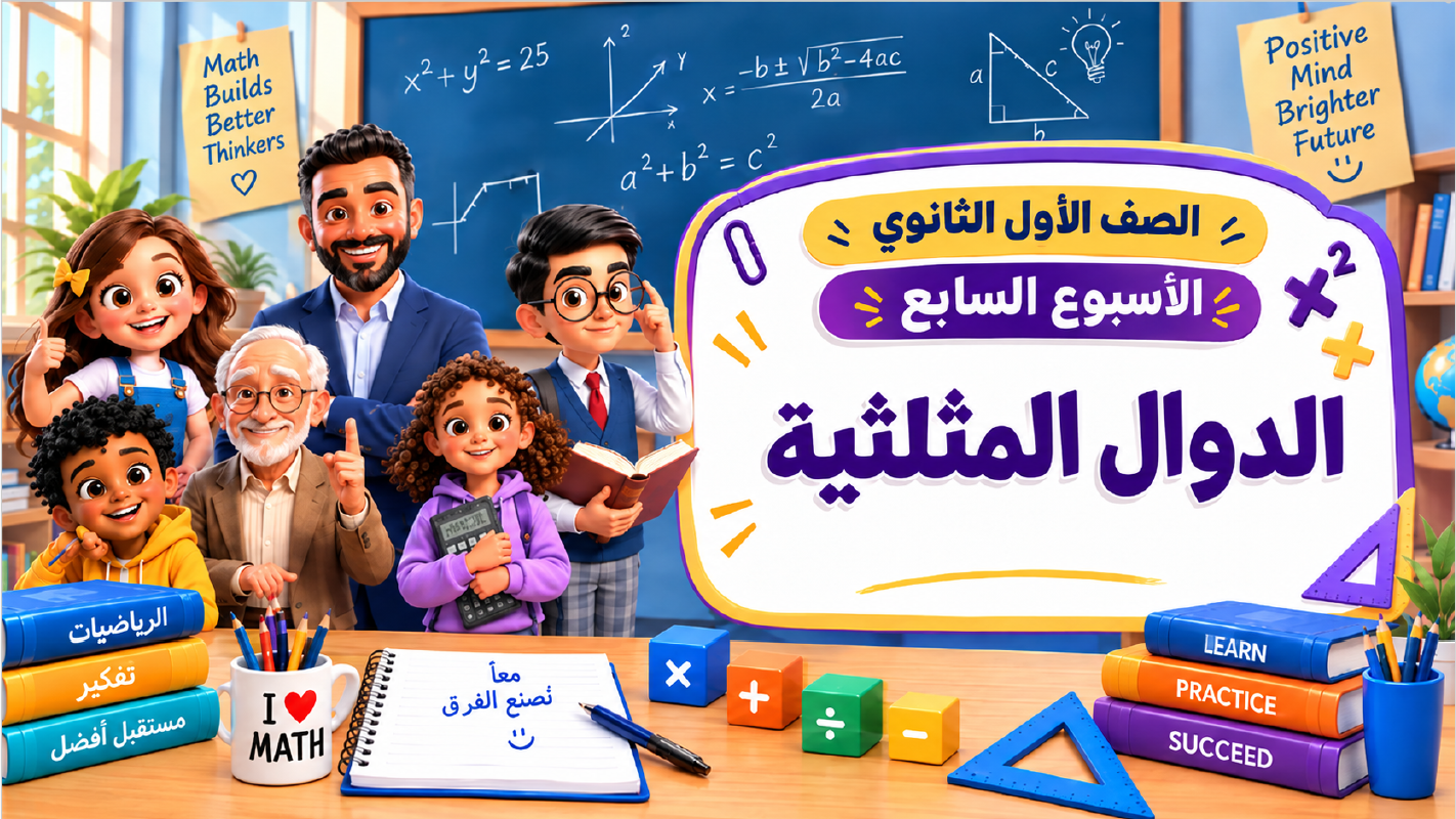 الحصة ال 7 للصف الأول الثانوي الترم الاول ( 1ث ) 2027 ( الدوال المثلثية )