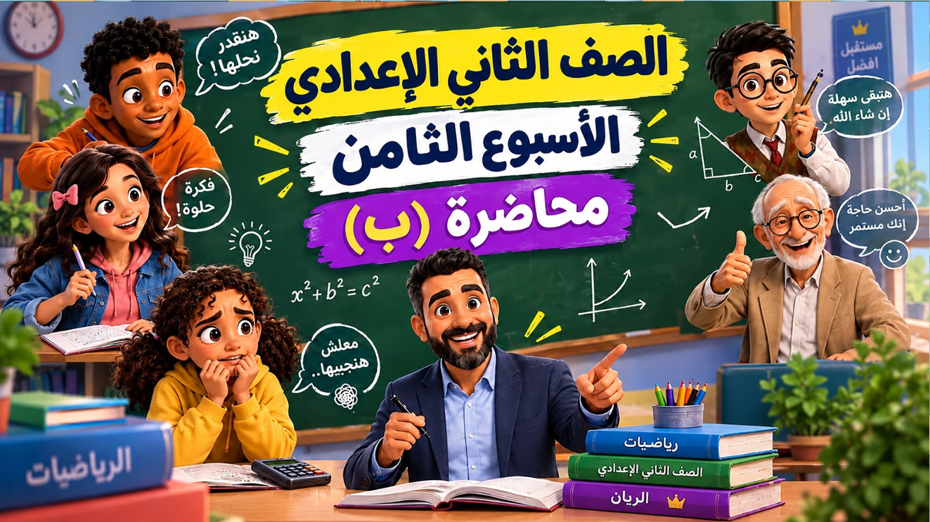 الأسبوع الثامن المحاضرة ( ب ) 2ع الترم الأول 2027 ( حل بعض أفكار المسائل + حل الأختبارات )